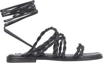 Stuart Weitzman Black Open Toe Sandals
