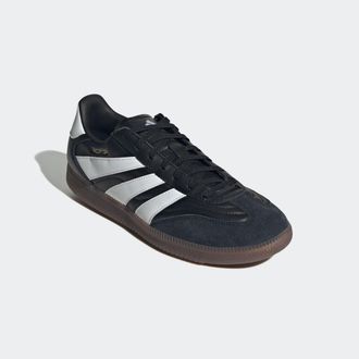 adidas Fussballschuh ADIDAS PERFORMANCE PREDATOR FREESTYLE IN, Damen, Gr. 42,5, schwarz-weiss (core schwarz, cloud wei&szlig;, gold metallic), Leder, Synthetik, Sc
