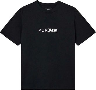 Purple Half & Half Tee - - Tops - Uomo - Nero - M