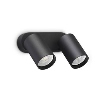 Netlighting Dynamite Twin Ceiling Spotlight Black 2x GU10