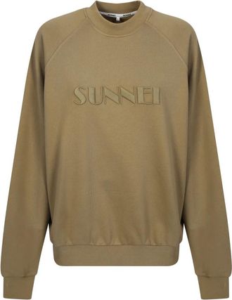 Sunnei Mrtwxjer 027 Sweatshirt - Dames - Sweatshirts - Beige - M - Katoen - Hoodies & sweatvesten