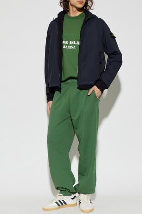 Stone Island Jacket With Hood, Mens, Black