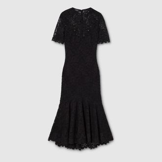 Gucci GG Flower Stretch Lace Dress, Black, Ready-to-wear