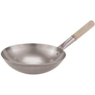 Trade Shop Trade Shop Traesio - Padella Wok In Ferro Cucina Orientale Professionale Cinese Giapponese 30cm