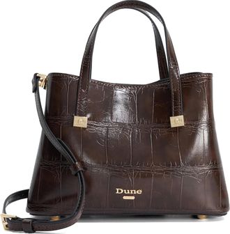Dune London Womens Accessories Dominantly - Long Handle Tote - Brown - One Size
