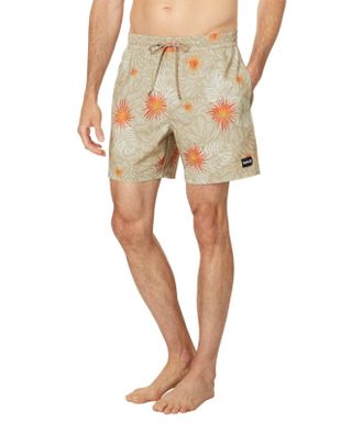 Hurley Cannonball Volley Boardshorts Mens Khaki Drawstring Waist DSGL252