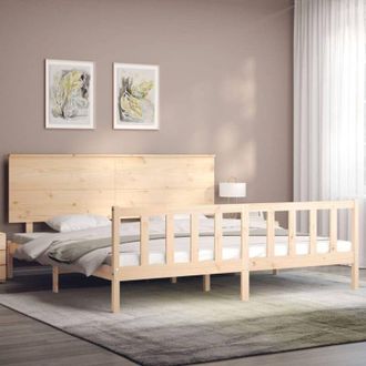 vidaXL Vidaxl - Estructura De Cama Sin Colch&oacute;n Madera Maciza De Pino 200x200 Cm