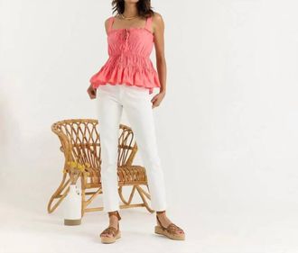 Calypso St. Barth Lola Coral Top