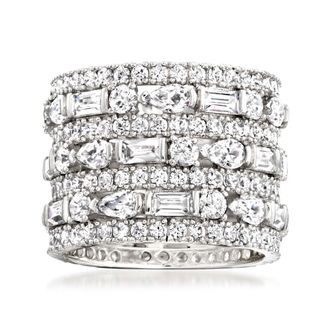 Ross-Simons CZ Multi-Row Eternity Band in Sterling Silver