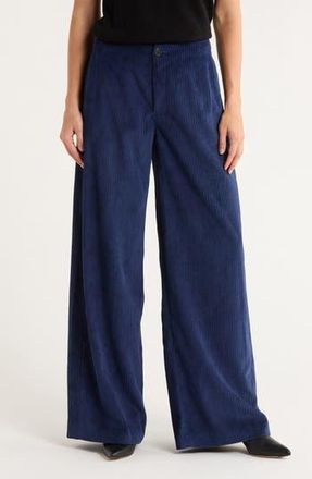 Rag & Bone Sofie High Waist Wide Leg Corduroy Pants in Navy at Nordstrom Rack, Size 00