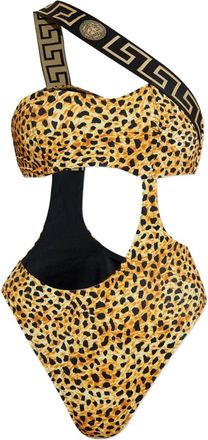 Versace Costume da bagno con orlo Greca - Giallo