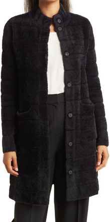 By Design Colette Quilted Faux Fur Jacket in Black at Nordstrom Rack, Size Medium