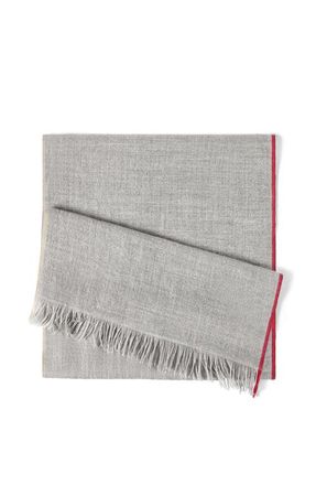 Brunello Cucinelli Scarf with selvedge in Grey at Nordstrom