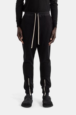 Rick Owens Mens Tecuatl Tapered Nep Terry Jersey Jogging Trousers Black