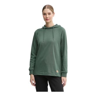 Fj&auml;llr&auml;ven Hoodies & sweatvesten, Dames, Groen, S, Katoen, Hooded Sweatshirt