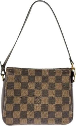 Louis Vuitton Pre-owned Shoulder Bags, female, Brown, Size: ONE SIZE Pre-owned Vintage Damier Ebene Pouch