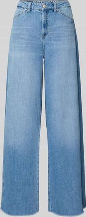 Raffaello Rossi Raffaello Rossi Wide Leg Jeans mit Fransen Modell SENA in Hellblau, Gr&ouml;&szlig;e 32