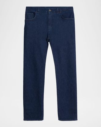 Isaia Mens Dark Wash Denim Jeans