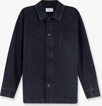 Saint Laurent Overshirt Cassandre in denim black - SAINT LAURENT - gender_Man