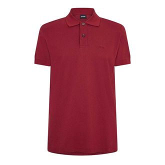 HUGO BOSS Heren Firenze Katoenen Poloshirt (Donkerrood)