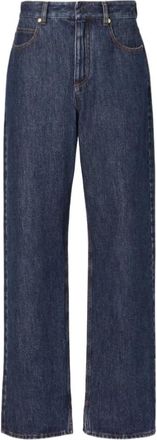 Fendi Straight Jeans, female, Blue, Size: XL Long Jeans