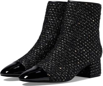 Steve Madden Eiffel Boots Womens Black Leather Ankle Bootie HTAT1664