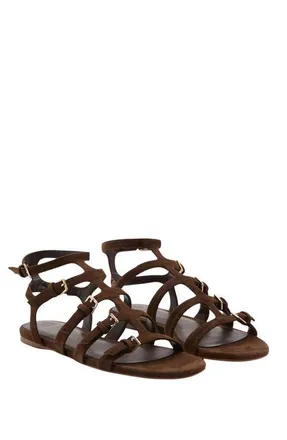 Mango Ankle Strap Sandal in Chocolate at Nordstrom, Size 7.5Us