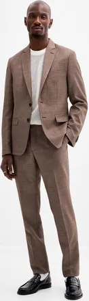 Le 31 Mens Cortado chambray suit Wool weave by Marzotto Stockholm fit - Slim