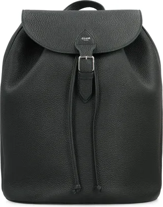 Celine Mens Large Leather Backpack Black Calf Backpacks