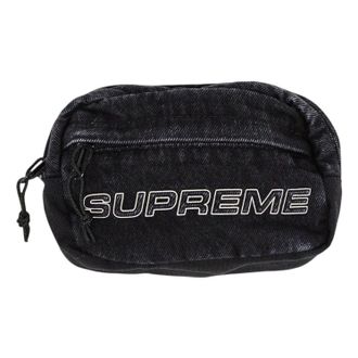 SUPREME Denim Mini Shoulder Bag Black FW25B6-BLACK