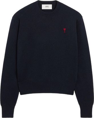 Ami AMI DE COEUR CREWNECK SWEATER Size: XL, colour: NAVY