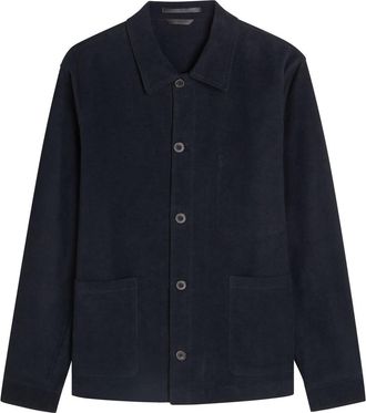 Sunspel Stretch-cotton Overshirt - Navy - XL