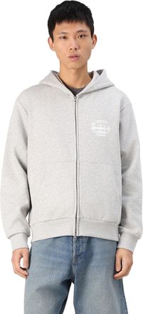 Jack & Jones Jack And Jones Heren Prime-hoodie met grafische print, normale pasvorm en doorlopende ritssluiting (Grijs)