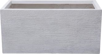 Beliani Beliani - Maceta De Fibras De Arcilla Blanca 80 X 37 X 38 Cm Para Interior Y Exterior Rectangular Myra