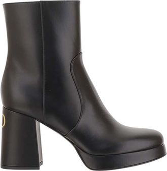 Valentino Garavani Black Leather Boots