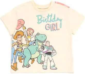 Disney Toy Story Birthday Graphic T-Shirt in Woody Buzz White at Nordstrom, Size 18M