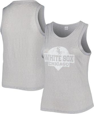 Soft As A Grape Womens Soft as a Grape Gray Chicago White Sox Plus Size High Neck Tri-Blend Tank Top at Nordstrom, Size 3X