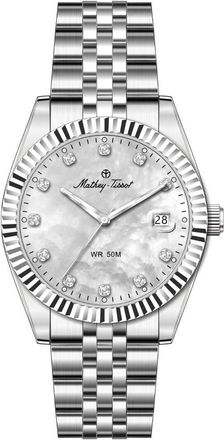 Mathey-Tissot Quartz White Mother of Pearl Dial Mens Watch H250953A-B