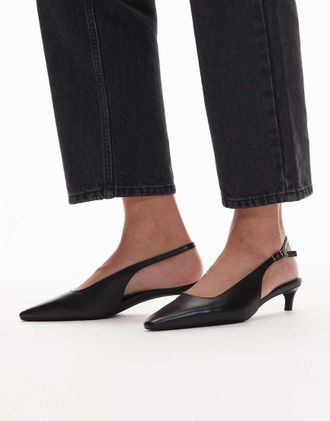Tommy Hilfiger Scarpe nere con tacco, cinturino posteriore e fibbia-Nero