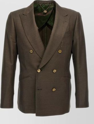 Maurizio Miri wool silk double-breasted blazer