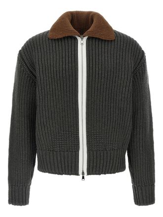 Namacheko Evan zip-up cardigan - men - Virgin Wool - S - Grey