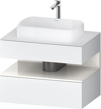 Duravit Duravit - Qatego Consola Mueble Bajo Lavabo, 1 Extra&iacute;ble, 1 Caj&oacute;n