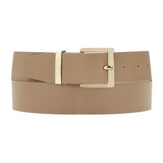 Kazar Accessoires, Dames, Beige, 90 CM, Leer, Eenvoudige leren riem in taupe kleur