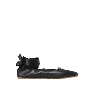 Repetto Ballerinas, female, Black, Size: 6 US Leather Ballet Flats with Ankle Tie