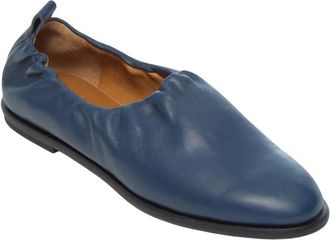 Coclico Womens Yano Classic Slip On Flat In Jeans Leather