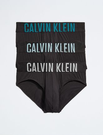 Calvin Klein Mens Intense Power Micro 3 Pack Hip Brief - Multi - XL