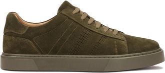 Kazar Suede sneakers in khaki kleur - Heren - Sneakers - Groen - 41 EU - Su&egrave;de - Schoenen