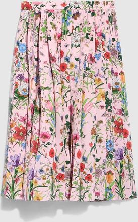 Gucci Printed Silk Pleated Skirt, Pink, Ready-to-wear