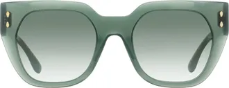 Isabel Marant Faceted Square Acetate Sunglasses - Green