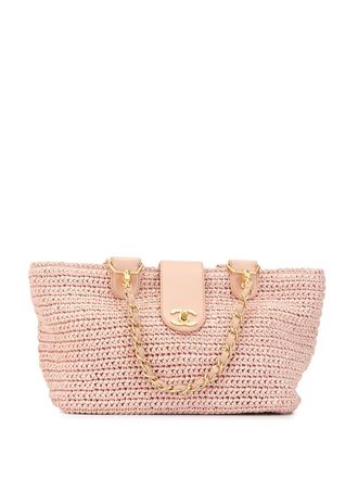 Chanel 2006 woven CC shoulder bag - Pink